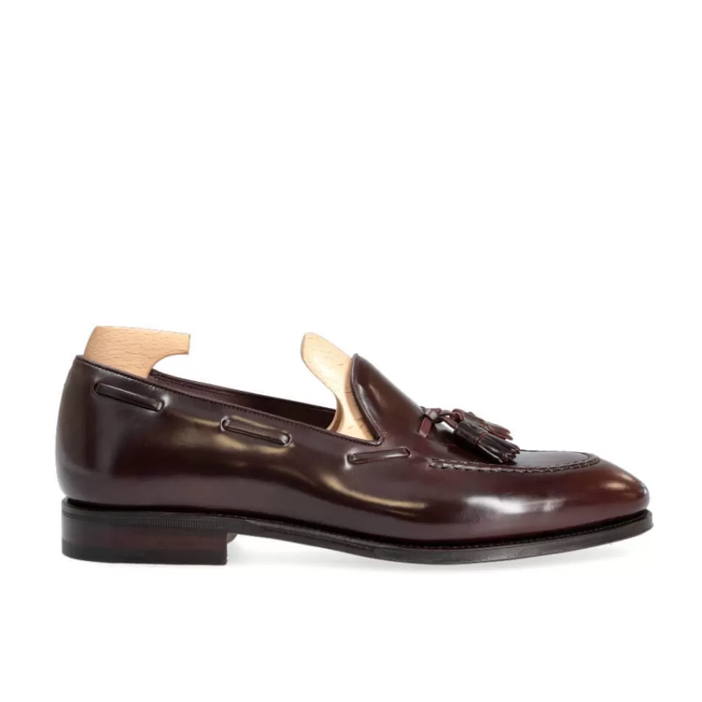 Flash Sale Carmina CORDOVAN MOCASINES DE HOMBRE BORLAS 80481 UETAM BURDEOS