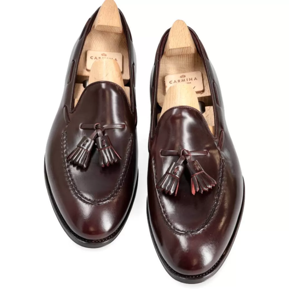 Flash Sale Carmina CORDOVAN MOCASINES DE HOMBRE BORLAS 80481 UETAM BURDEOS
