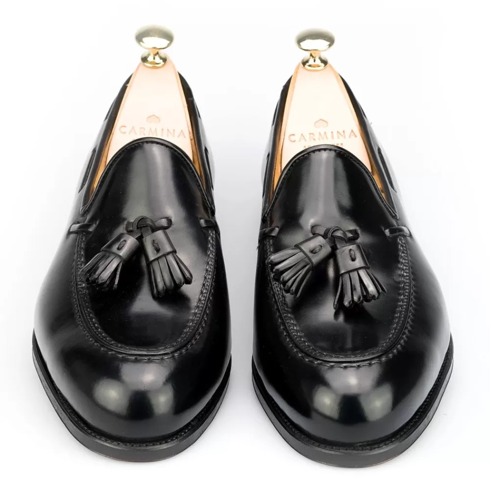 Flash Sale Carmina CORDOVAN MOCASINES DE HOMBRE CON BORLAS 734 FOREST NEGRO