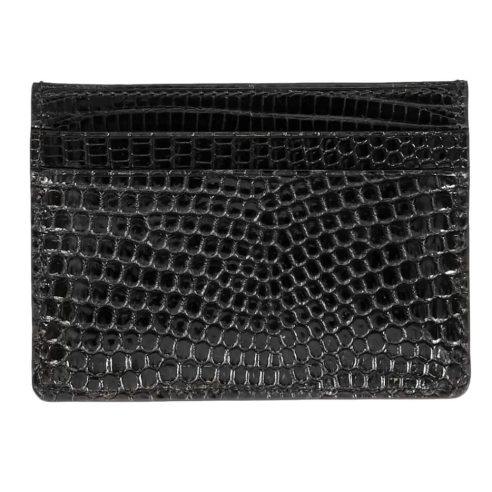 Cheap Carmina TARJETERO EN LAGARTO NEGRO